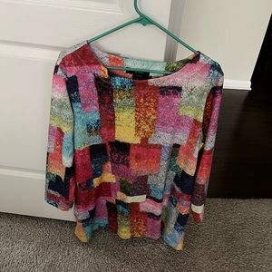 Ali Miles XL Colorblock Top